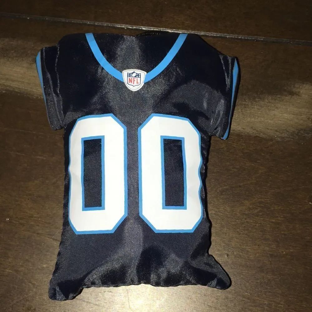Black 00 NFL Carolina Panthers Packable Jersey Style shopping carry bag